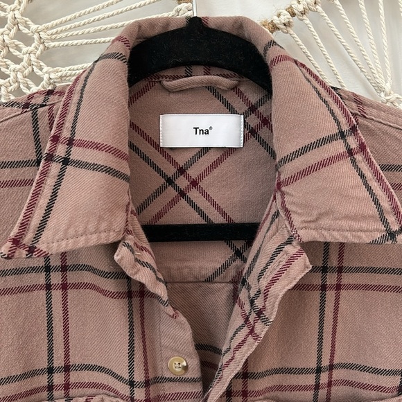 TNA cozy plaid button up - Picture 2 of 5